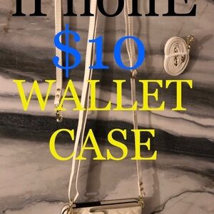 iPhone 16 Pro max Wallet Case White Crossbody Wallet Case